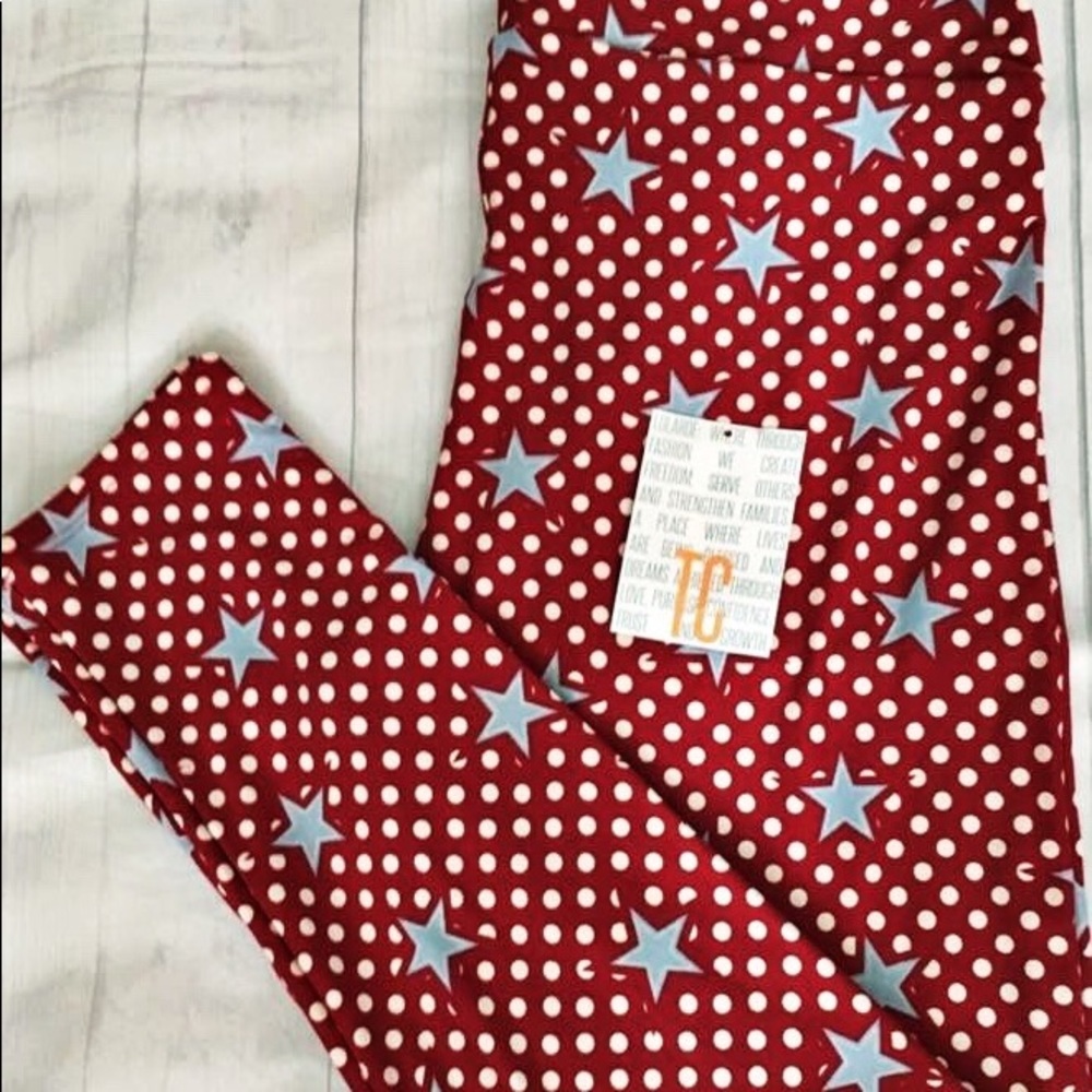 NWT Lularoe TC Star and Dots Leggings